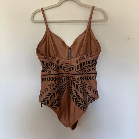 Biliblond Kim One Piece Swimsuit Gold Black XL Straps Cheeky - Picture 8 of 16